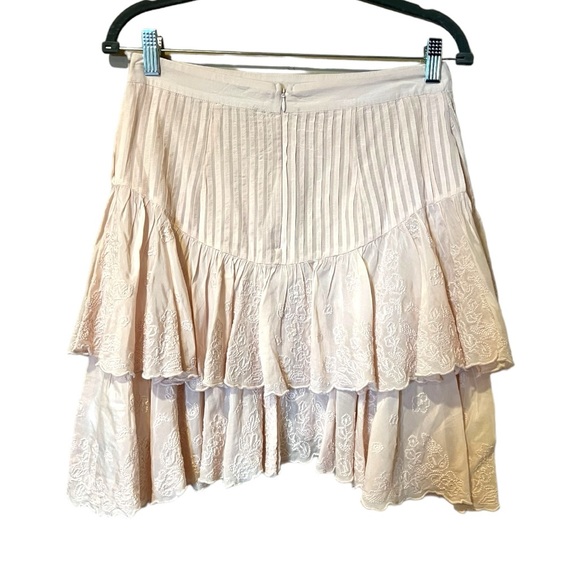 Ted Baker Alegria Tiered Lace Handkerchief Hem Skirt in Light Pink (2/M) - Picture 8 of 14
